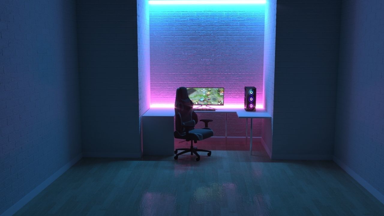 gaming station 3D model_3