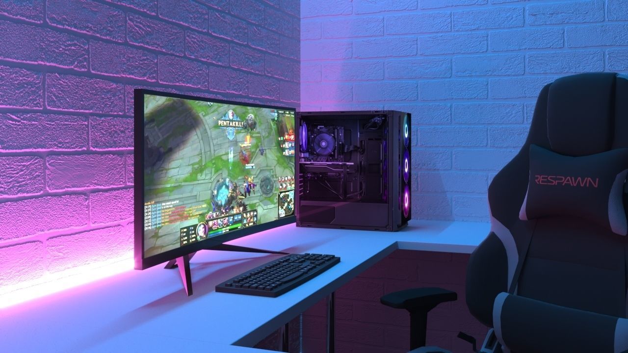 gaming station 3D model_4