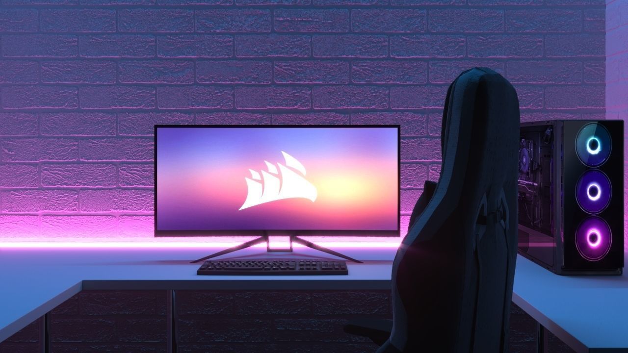 gaming station 3D model_5