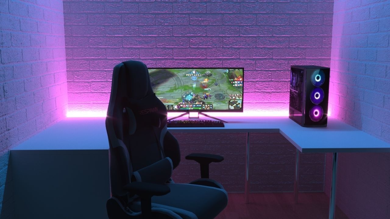 gaming station 3D model_1