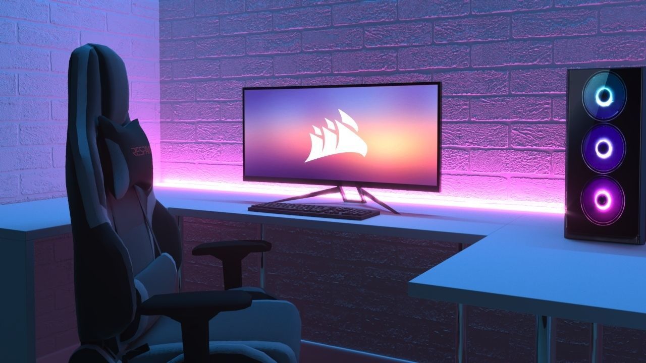 gaming station 3D model_7