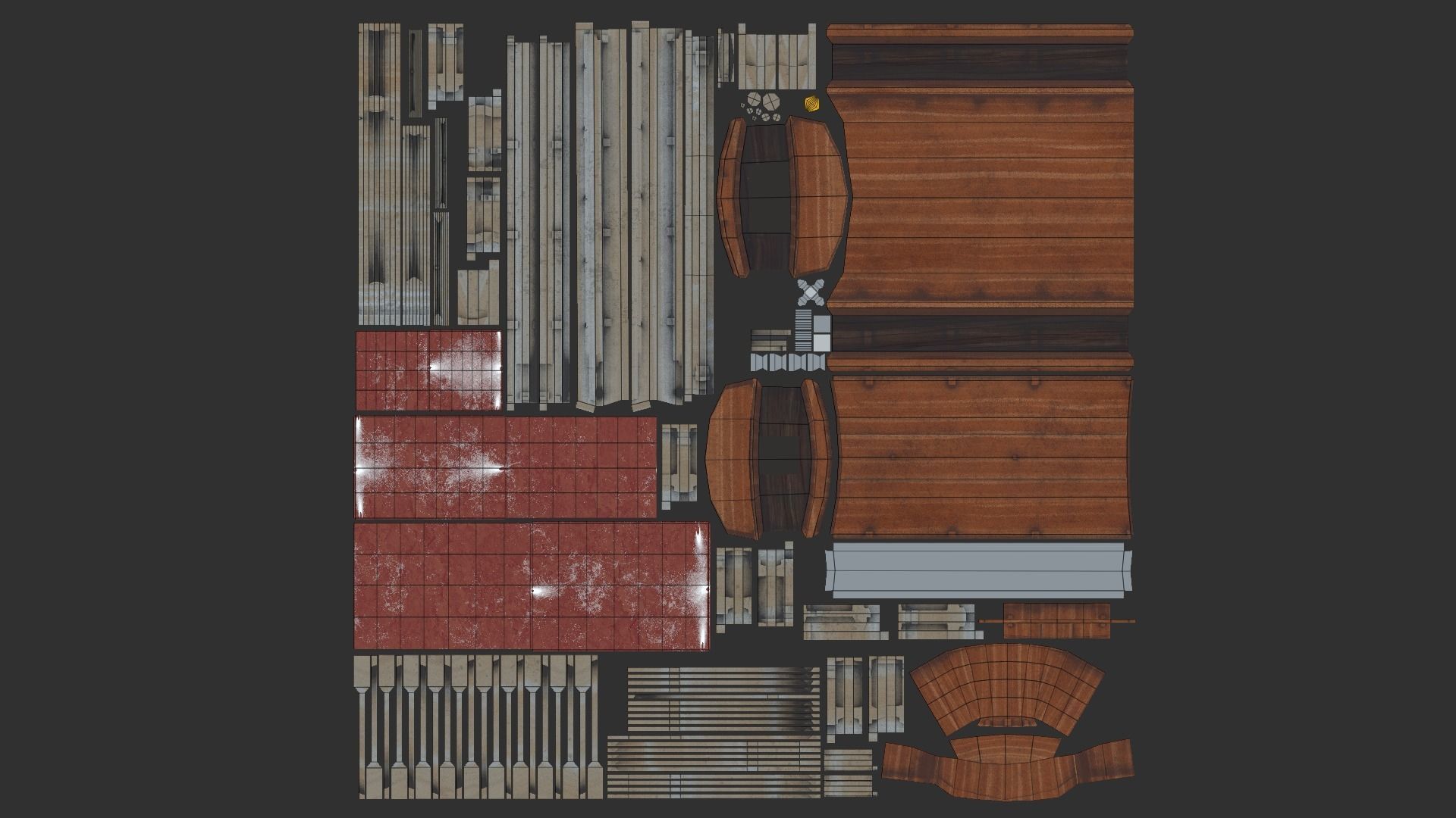 Korean Turtle Ship - Medieval Warship 05 Low-poly 3D model_9