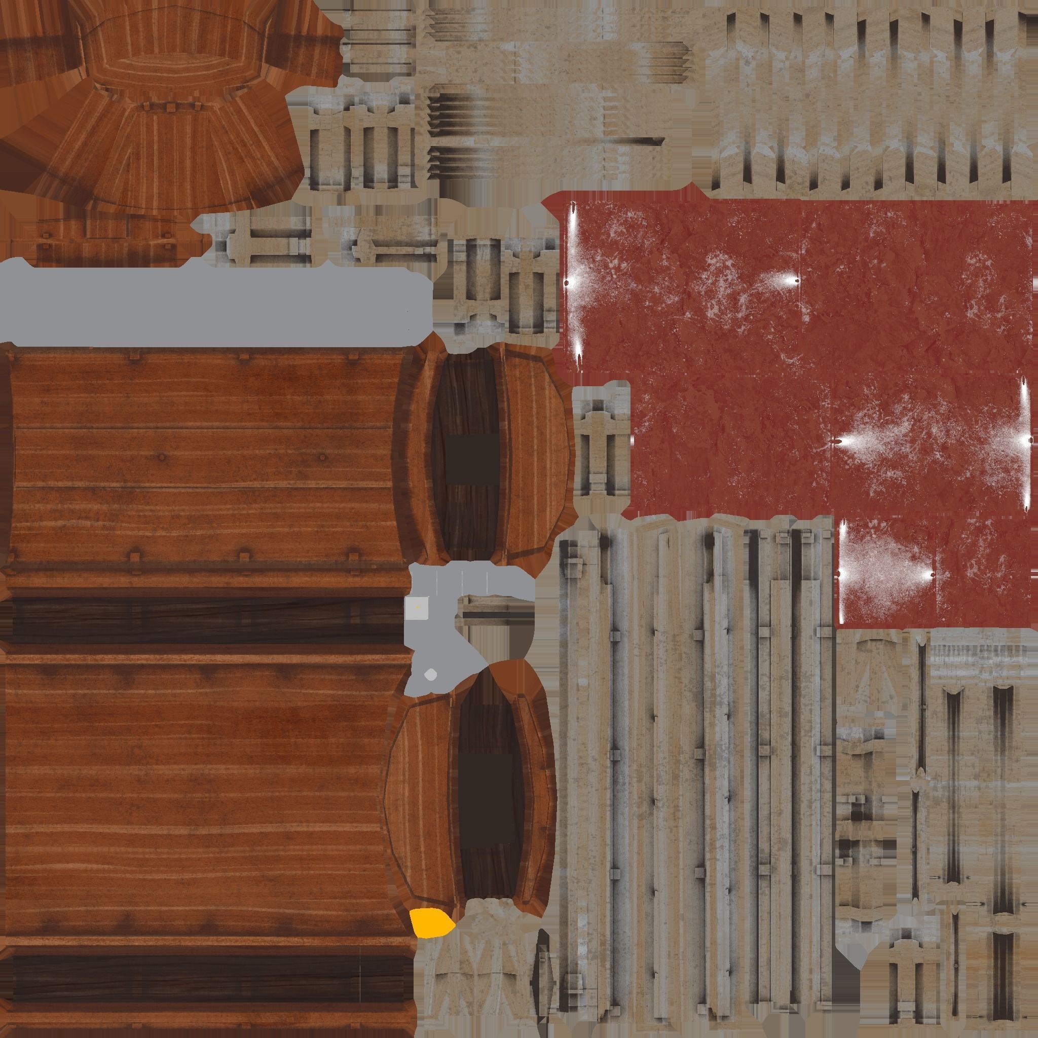 Korean Turtle Ship - Medieval Warship 05 Low-poly 3D model_12