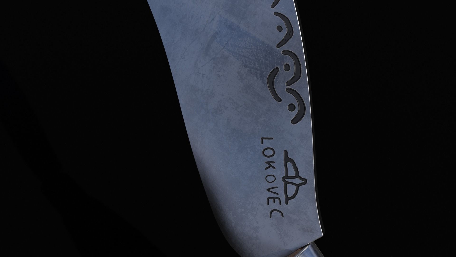 Decorated Sickle 3D model_2