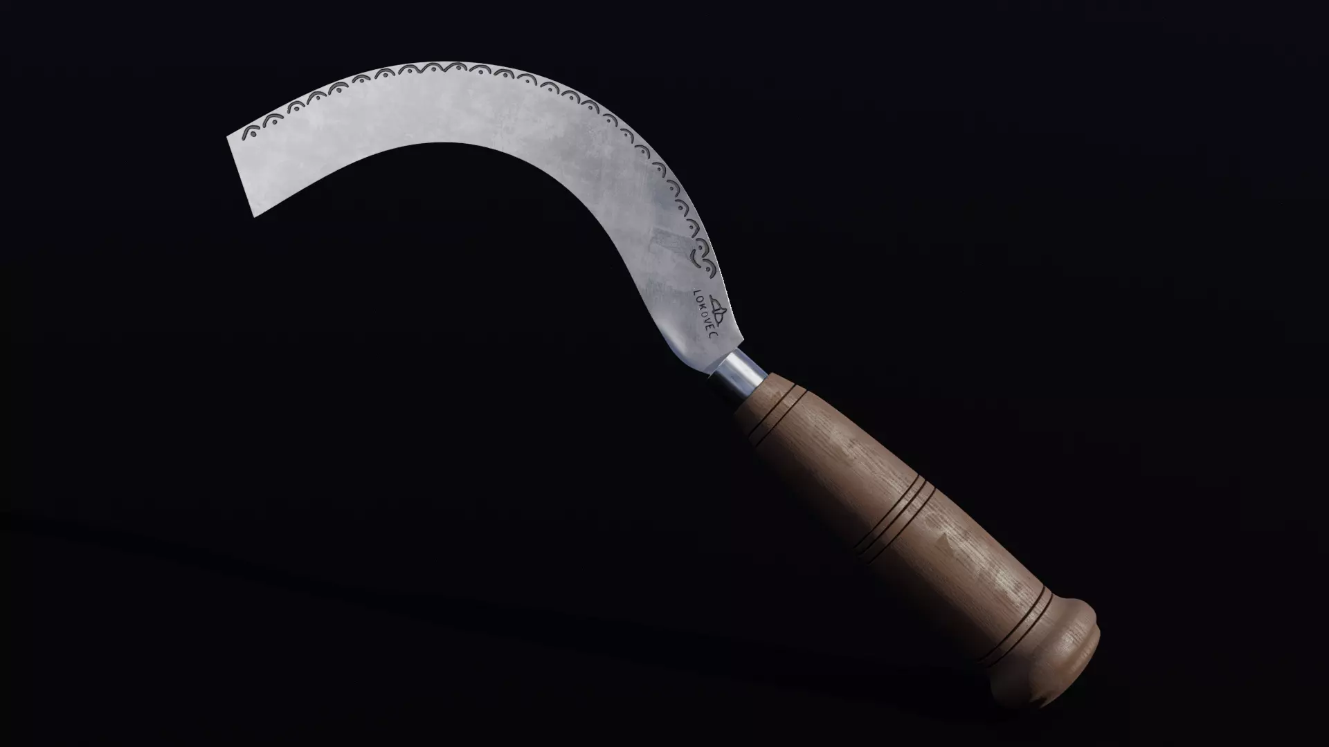 Decorated Sickle 3D model_0
