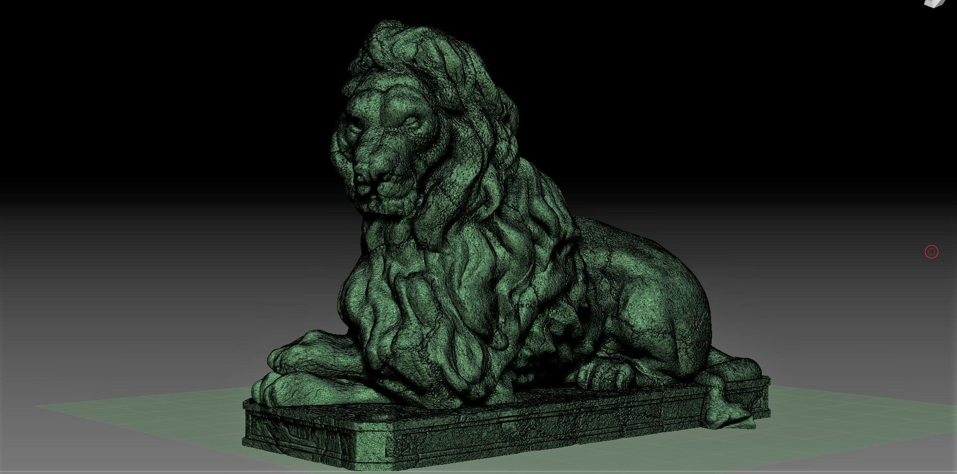Lion Sculpture-3D print model -Lion statue 3D print model_4