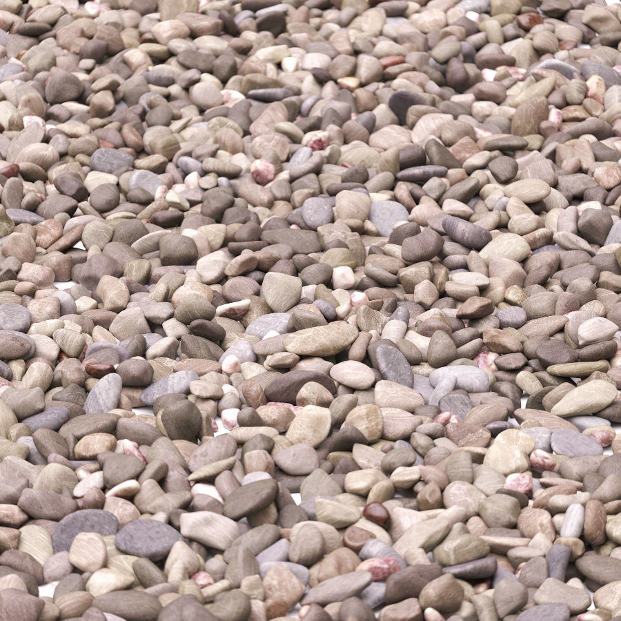 River pebble mix 01 3D model_3