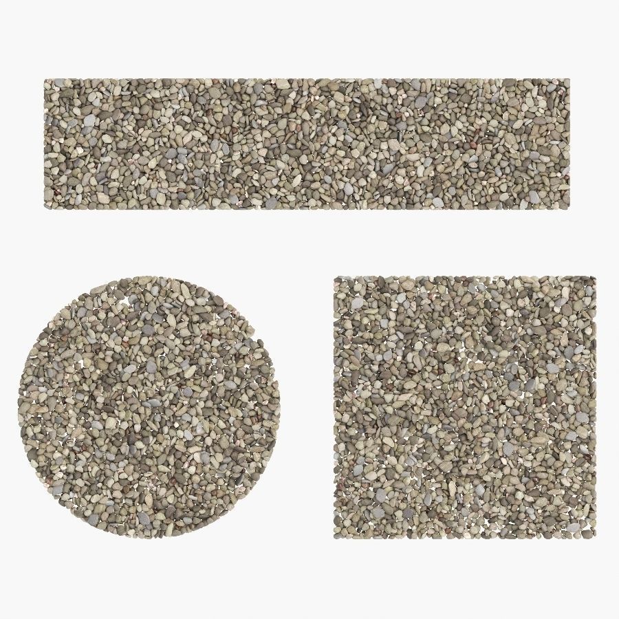 River pebble mix 01 3D model_2