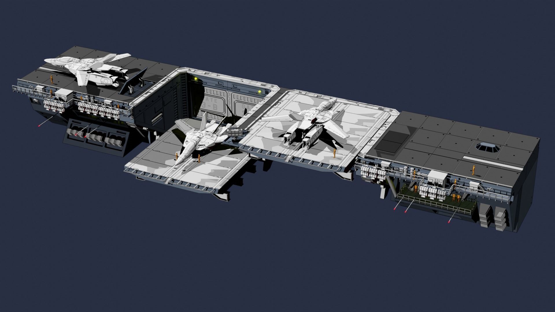 Set5 - Macross SDF1 Prometheus Hangar complete set 3D print model_4