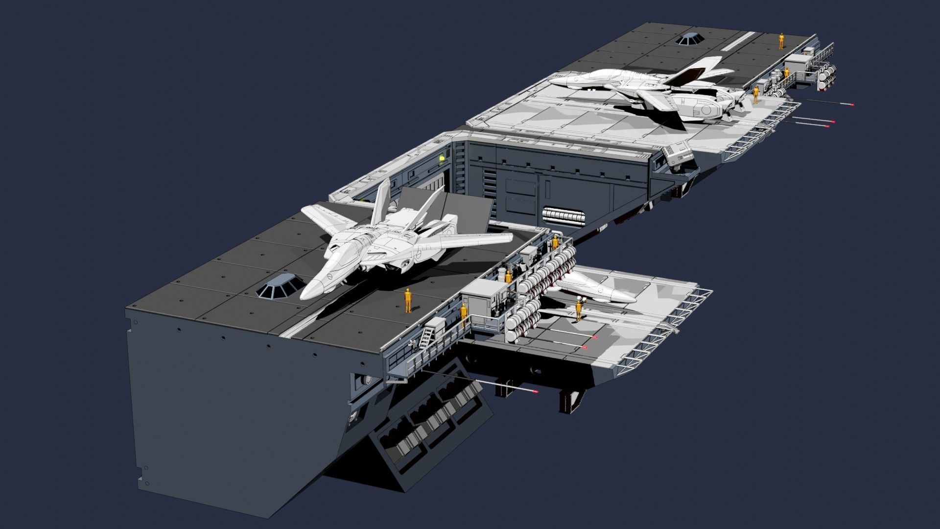Set5 - Macross SDF1 Prometheus Hangar complete set 3D print model_8