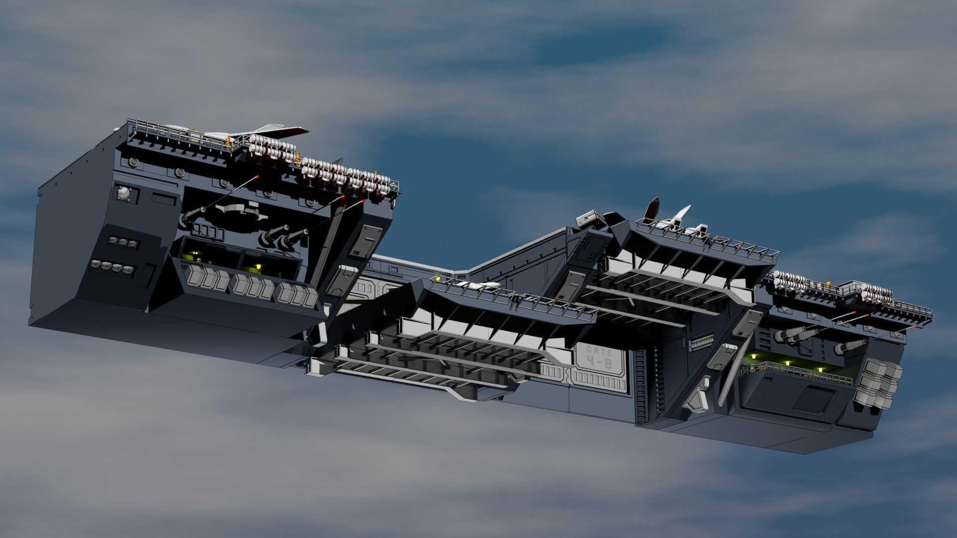 Set5 - Macross SDF1 Prometheus Hangar complete set 3D print model_3