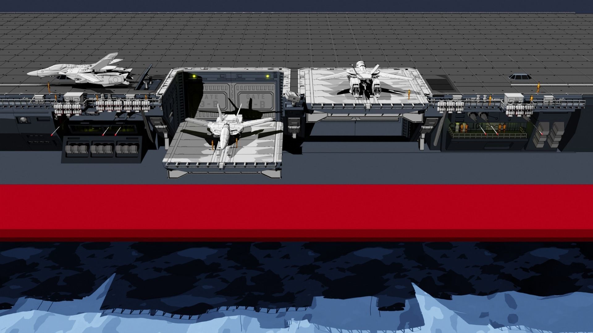 Set5 - Macross SDF1 Prometheus Hangar complete set 3D print model_9