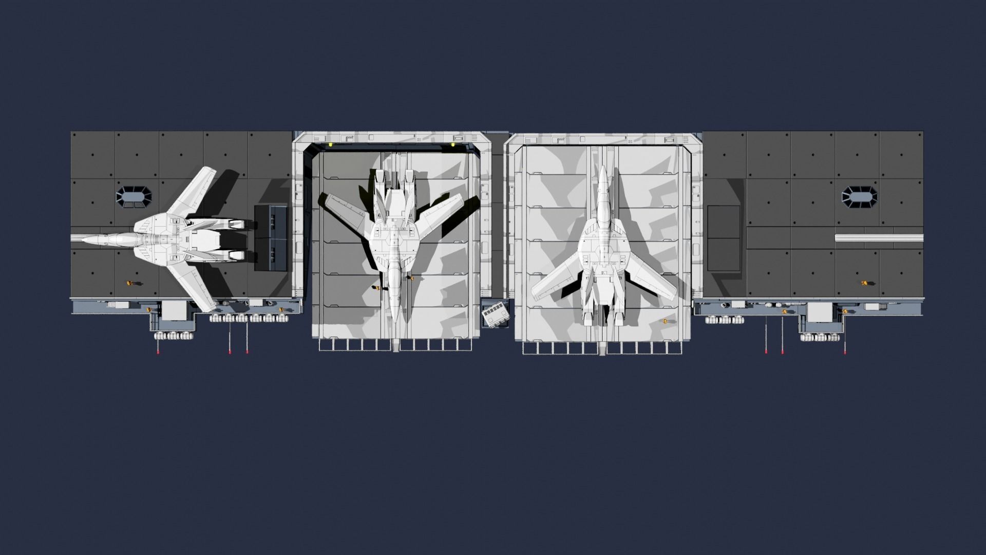 Set5 - Macross SDF1 Prometheus Hangar complete set 3D print model_5