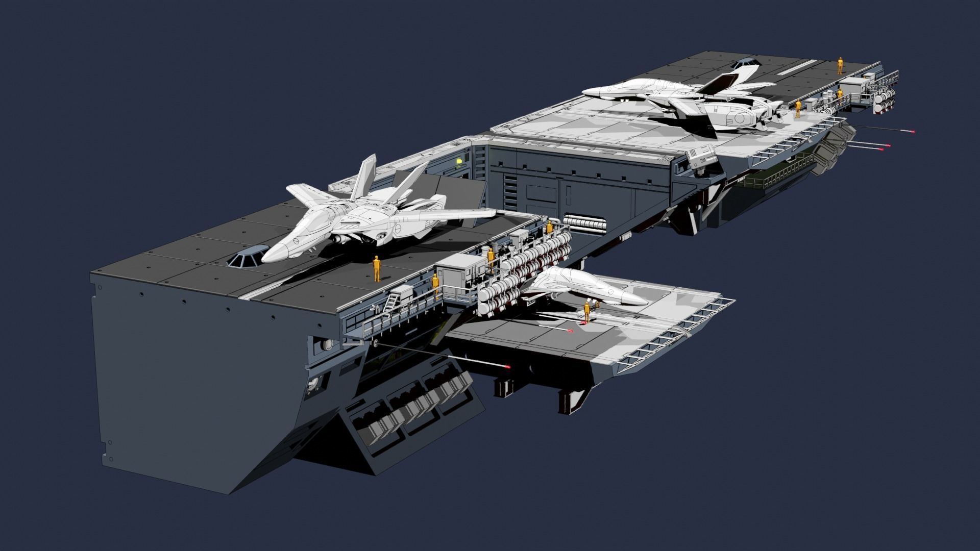Set5 - Macross SDF1 Prometheus Hangar complete set 3D print model_7