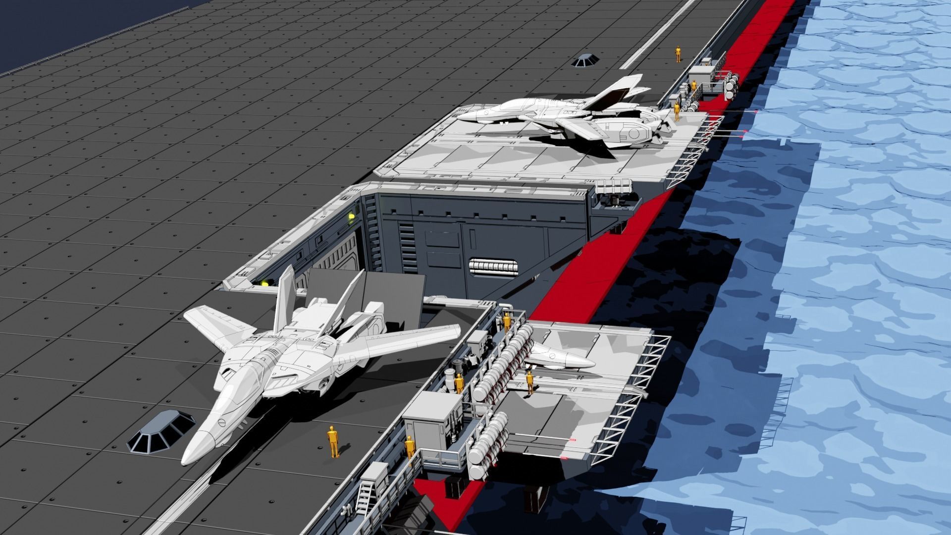 Set5 - Macross SDF1 Prometheus Hangar complete set 3D print model_13