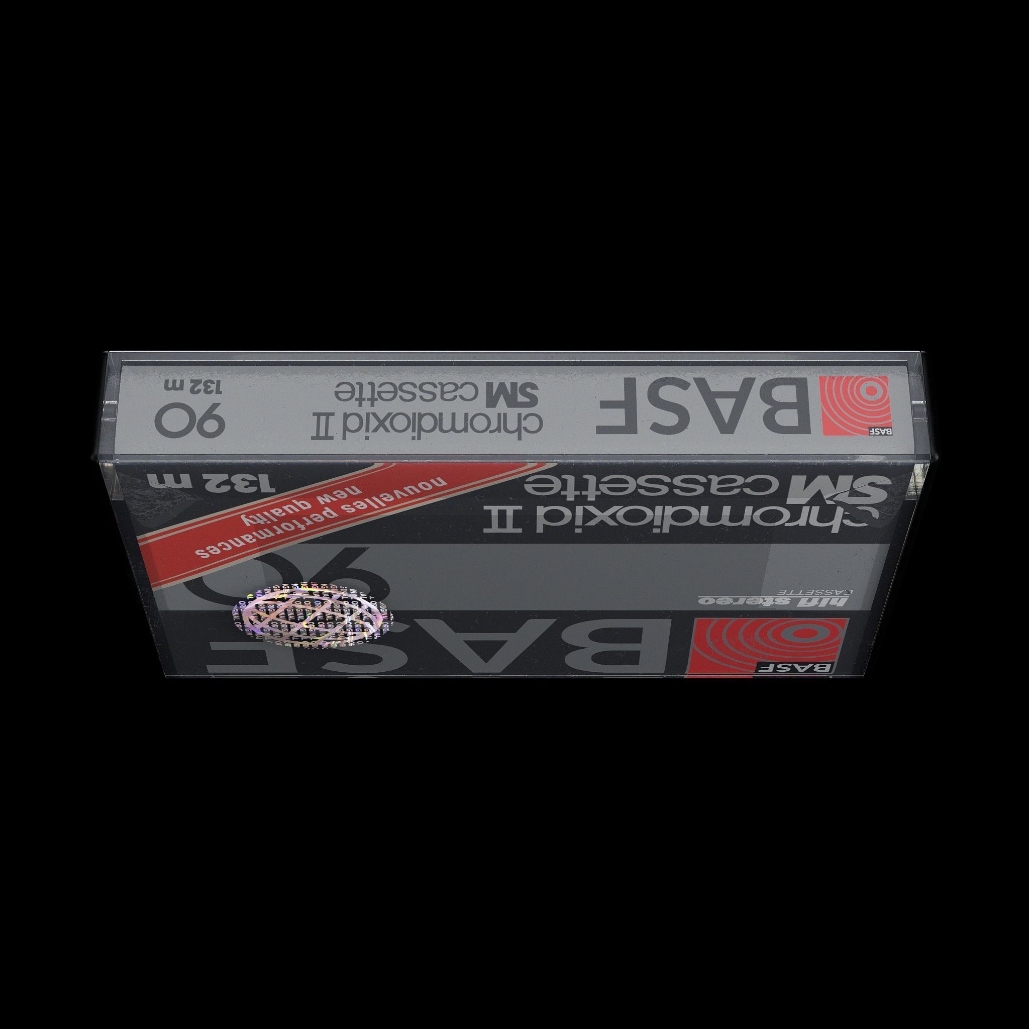 Audio Cassette Tape with Box 3D model_1