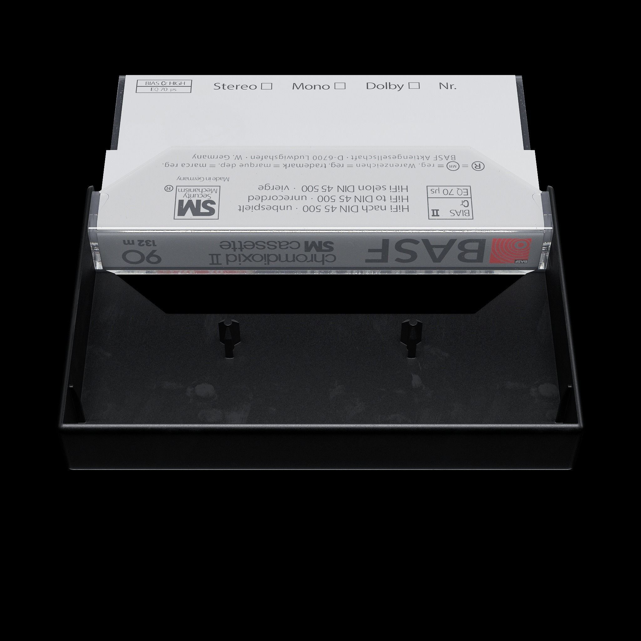 Audio Cassette Tape with Box 3D model_3