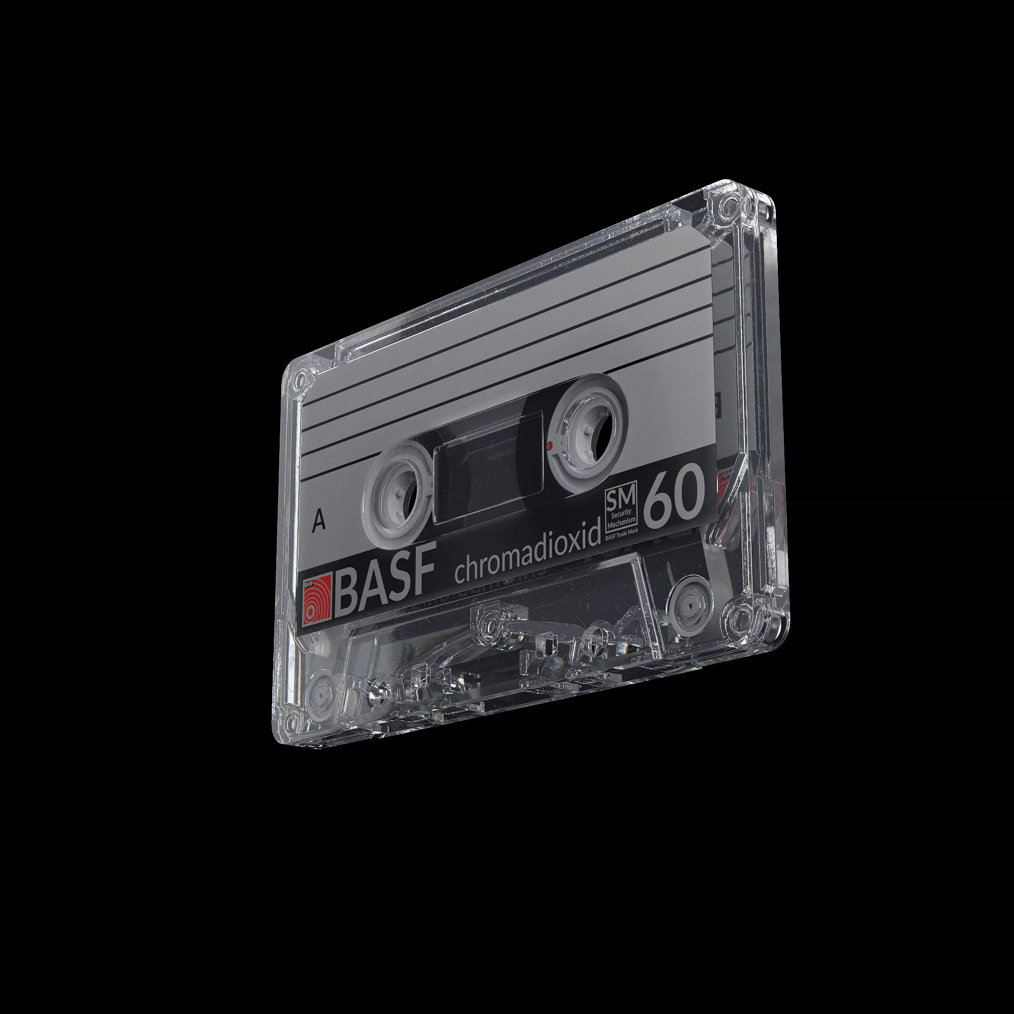 Audio Cassette Tape with Box 3D model_0