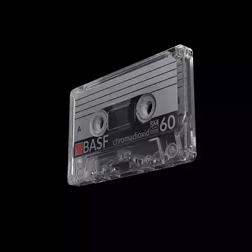 Audio Cassette Tape with Box 3D model