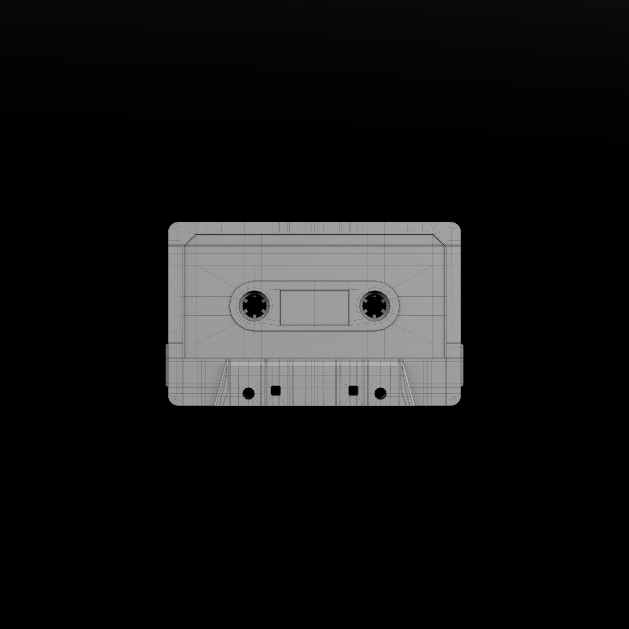 Audio Cassette Tape with Box 3D model_8