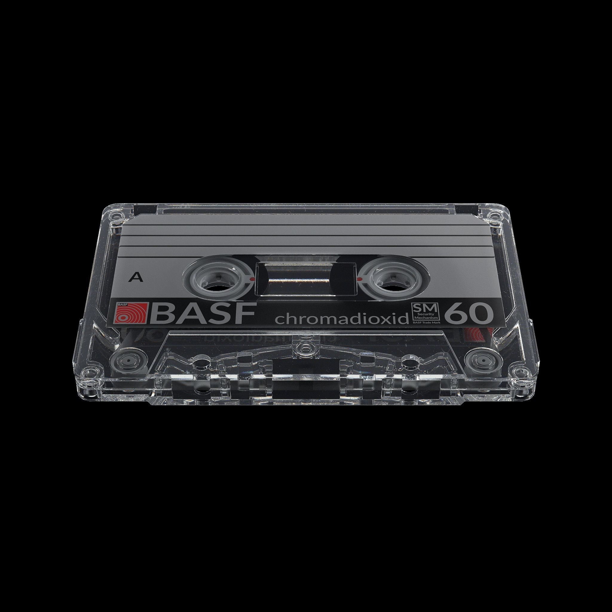 Audio Cassette Tape with Box 3D model_2