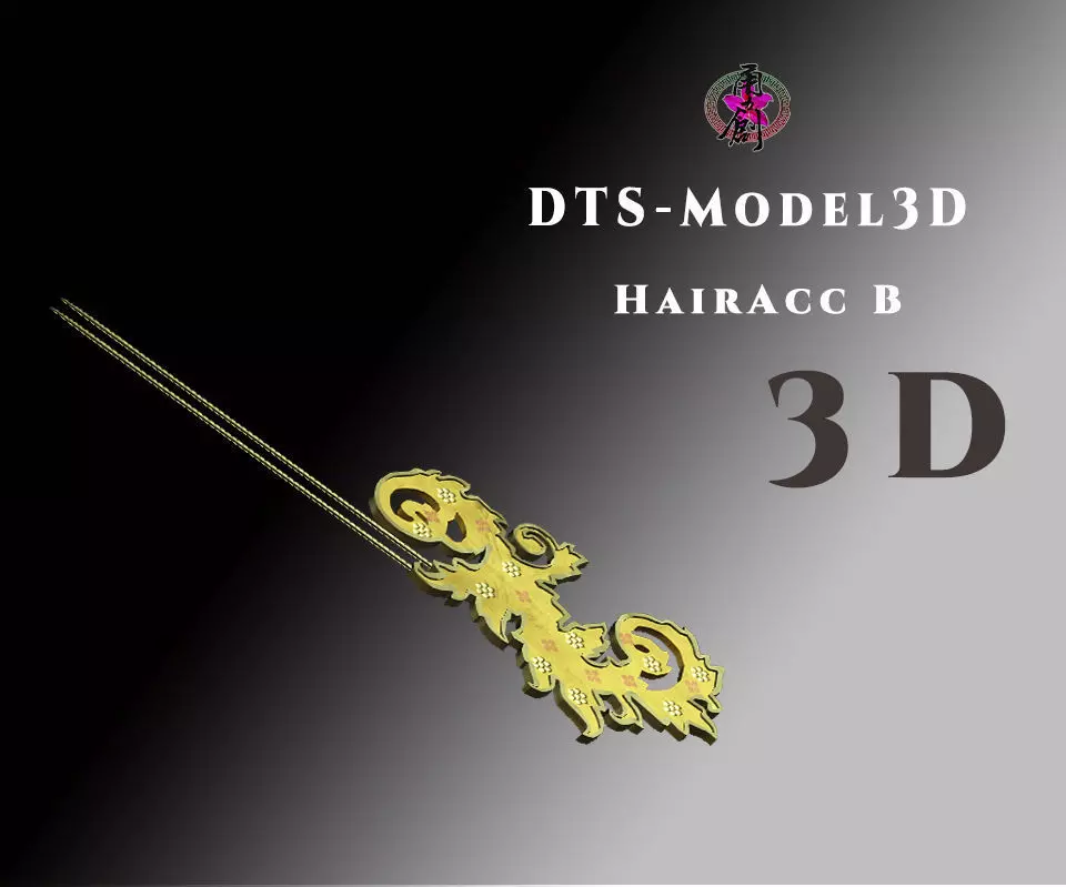 DTS - Model3D - Hair Acc B Low-poly 3D model_0