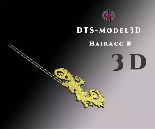 DTS - Model3D - Hair Acc B Low-poly 3D model