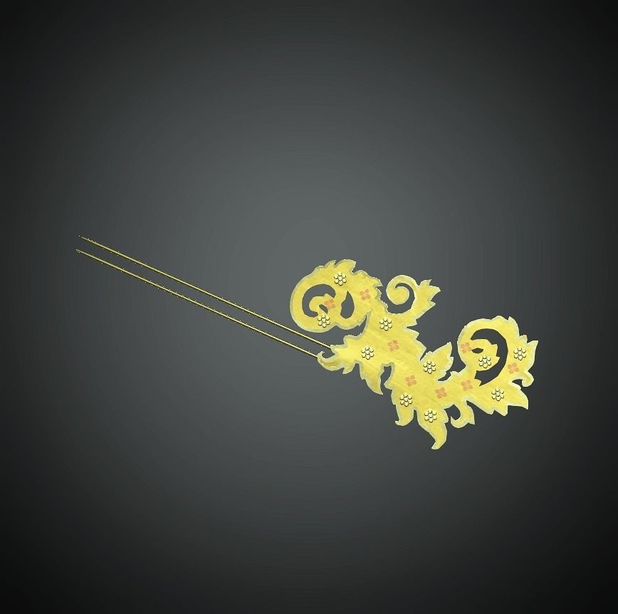 DTS - Model3D - Hair Acc B Low-poly 3D model_4