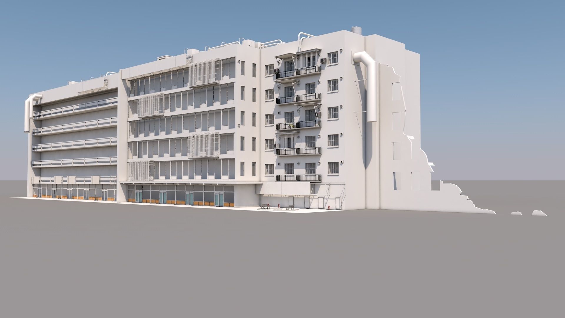 Slum Building 1 3D model_2