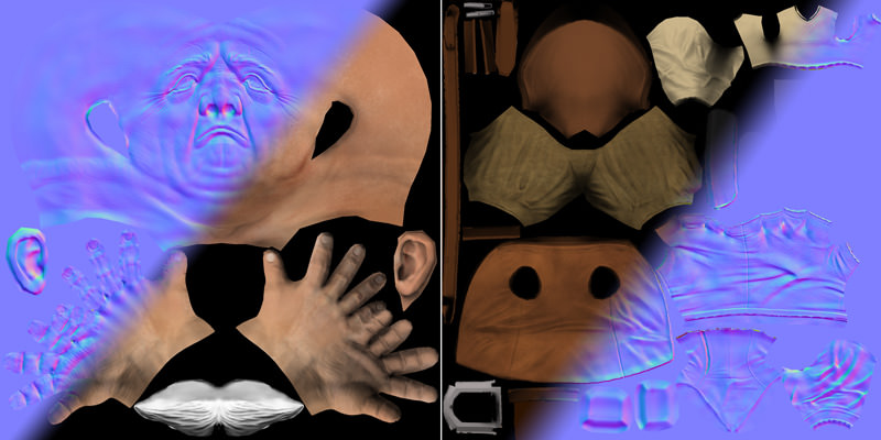 Dwarf the peasant Low-poly 3D model_5