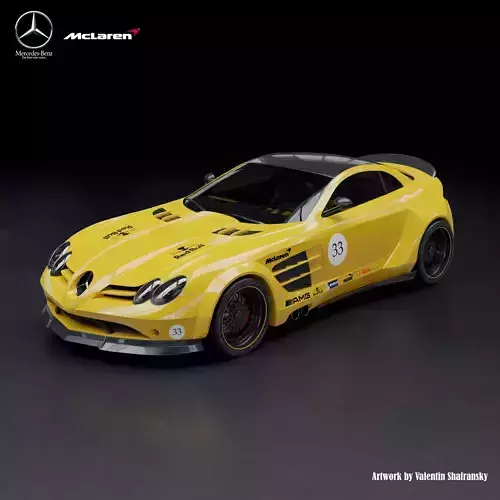 Mercedes SLR McLaren and body kit 3D model