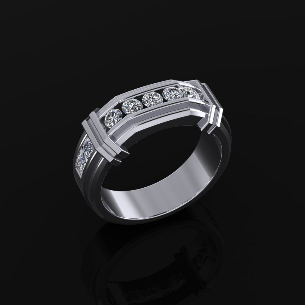 Man Ring 03 3D print model_2