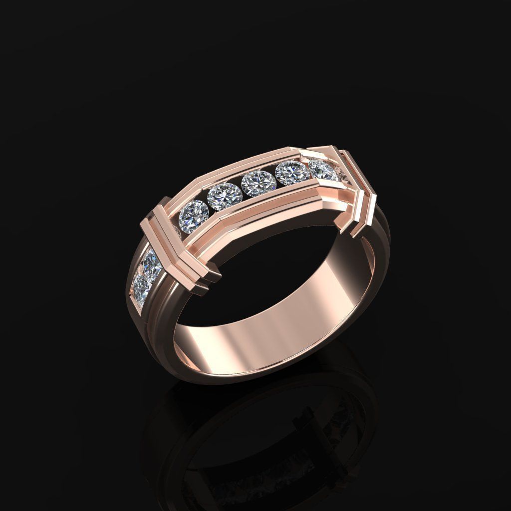 Man Ring 03 3D print model_3