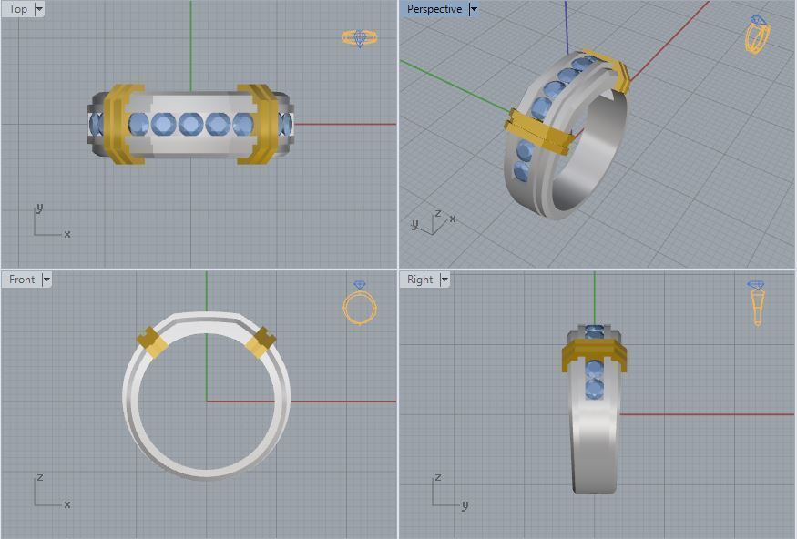Man Ring 03 3D print model_6