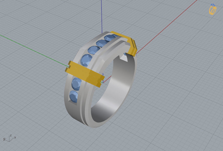 Man Ring 03 3D print model_7