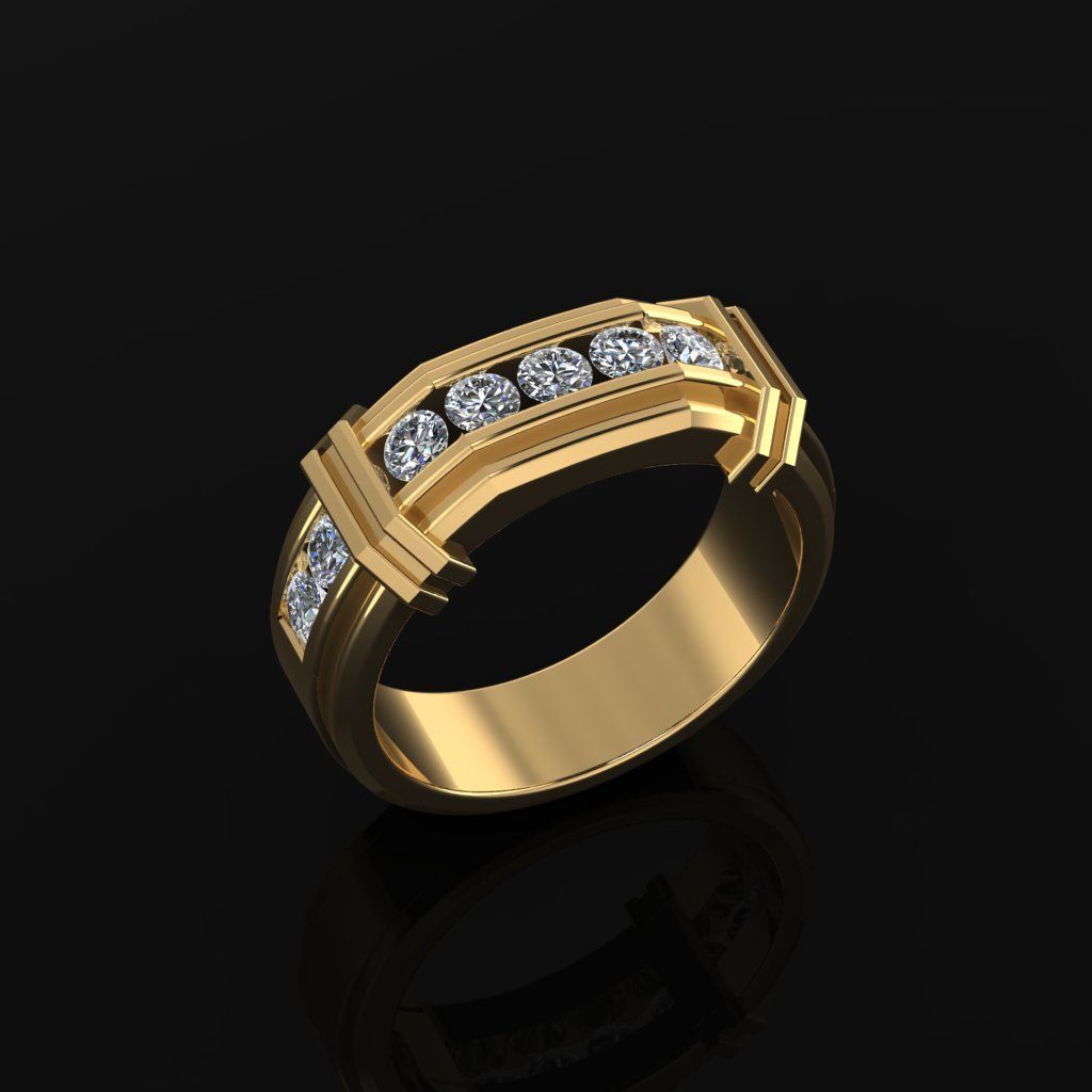 Man Ring 03 3D print model_1