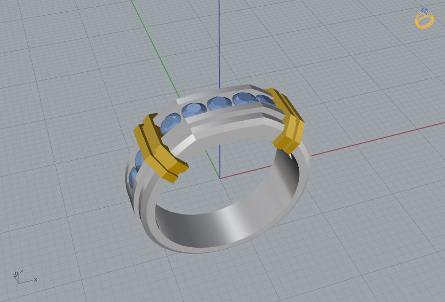 Man Ring 03 3D print model_8