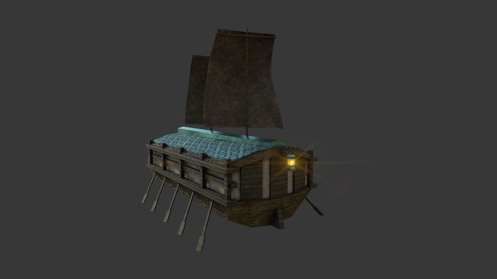 05 Korean Turtle Ships - Medieval Warship Pack Asset 3D Model Collection_24