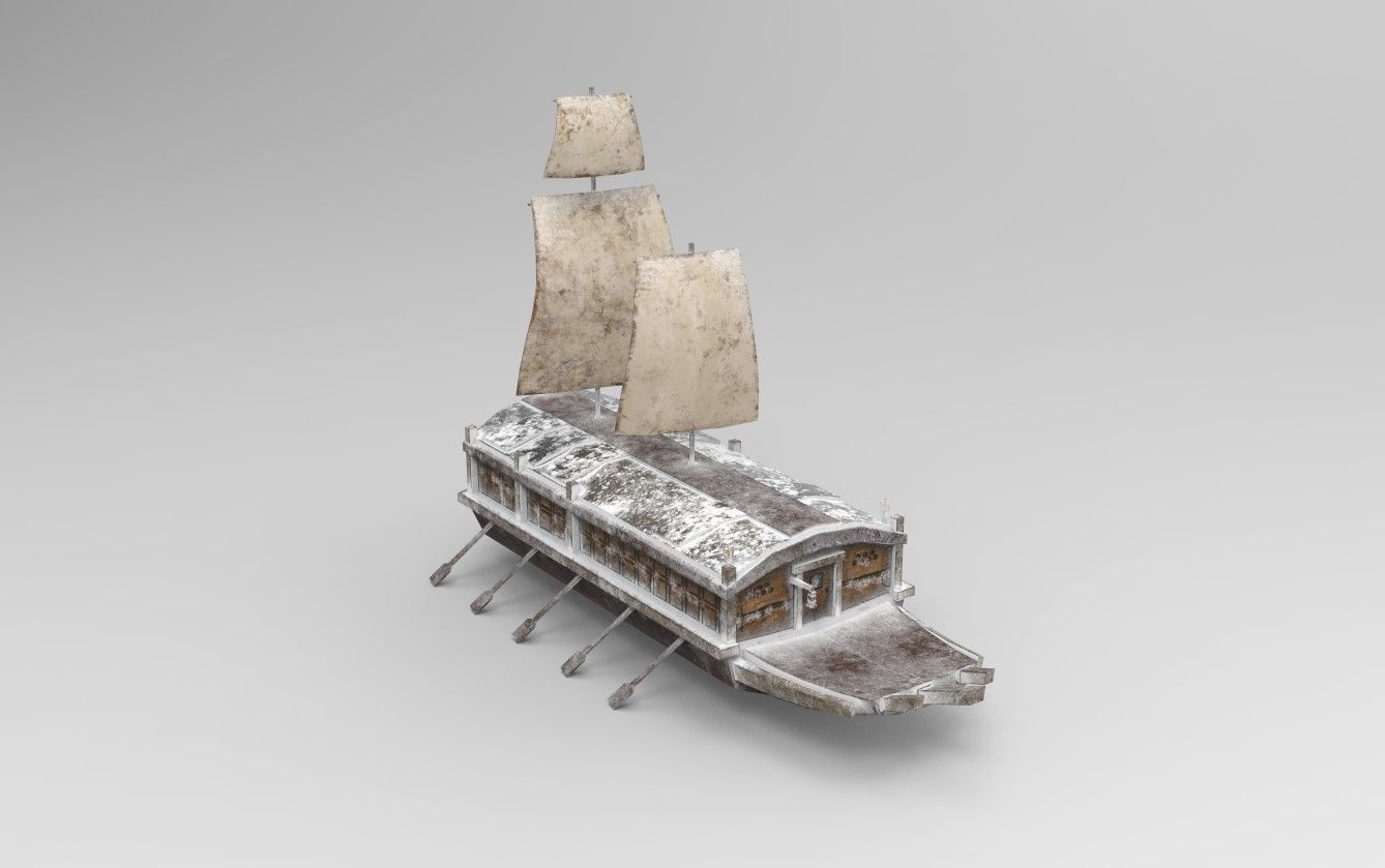 05 Korean Turtle Ships - Medieval Warship Pack Asset 3D Model Collection_18