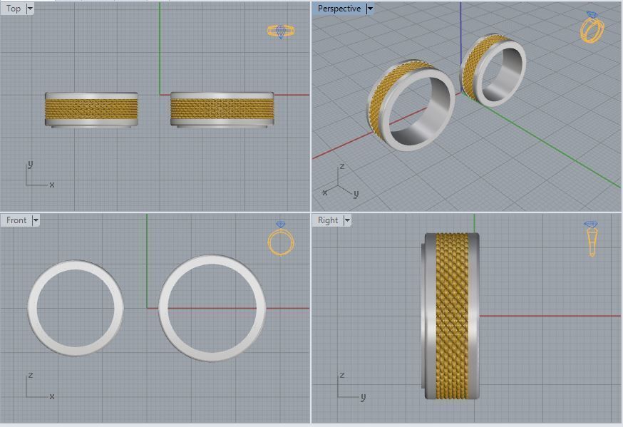 Wedding Bands 06 3D print model_6