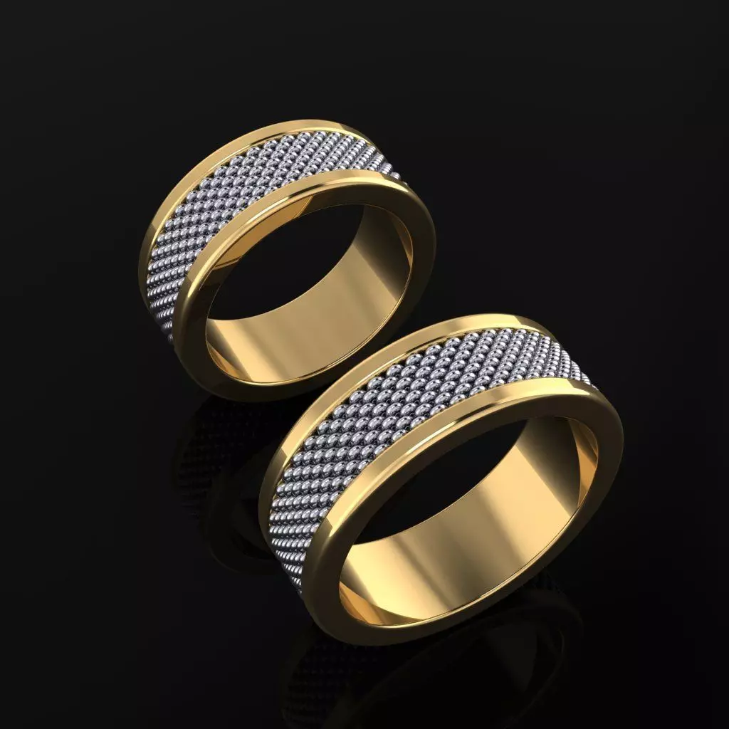 Wedding Bands 06 3D print model_0