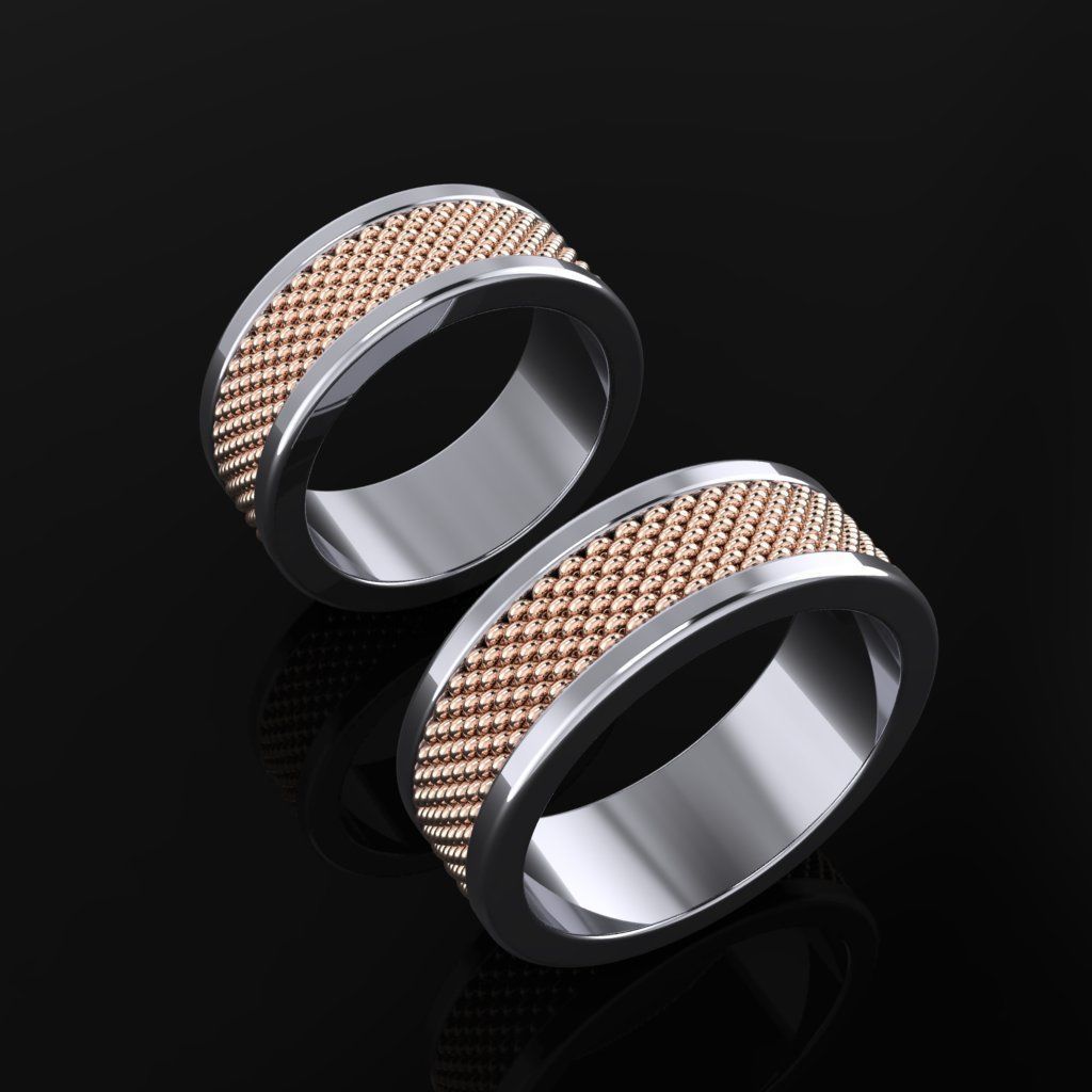 Wedding Bands 06 3D print model_3