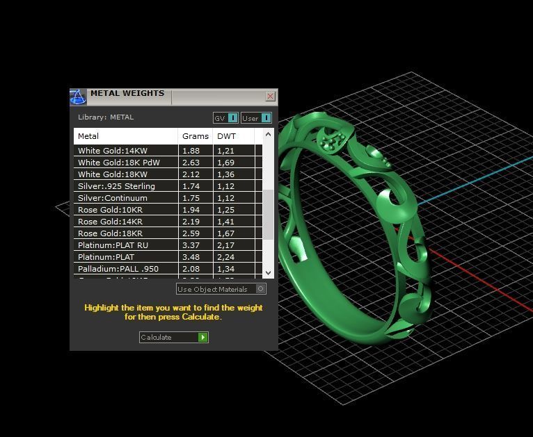 vintage double engagement ring  wedding band1347 3D print model_10