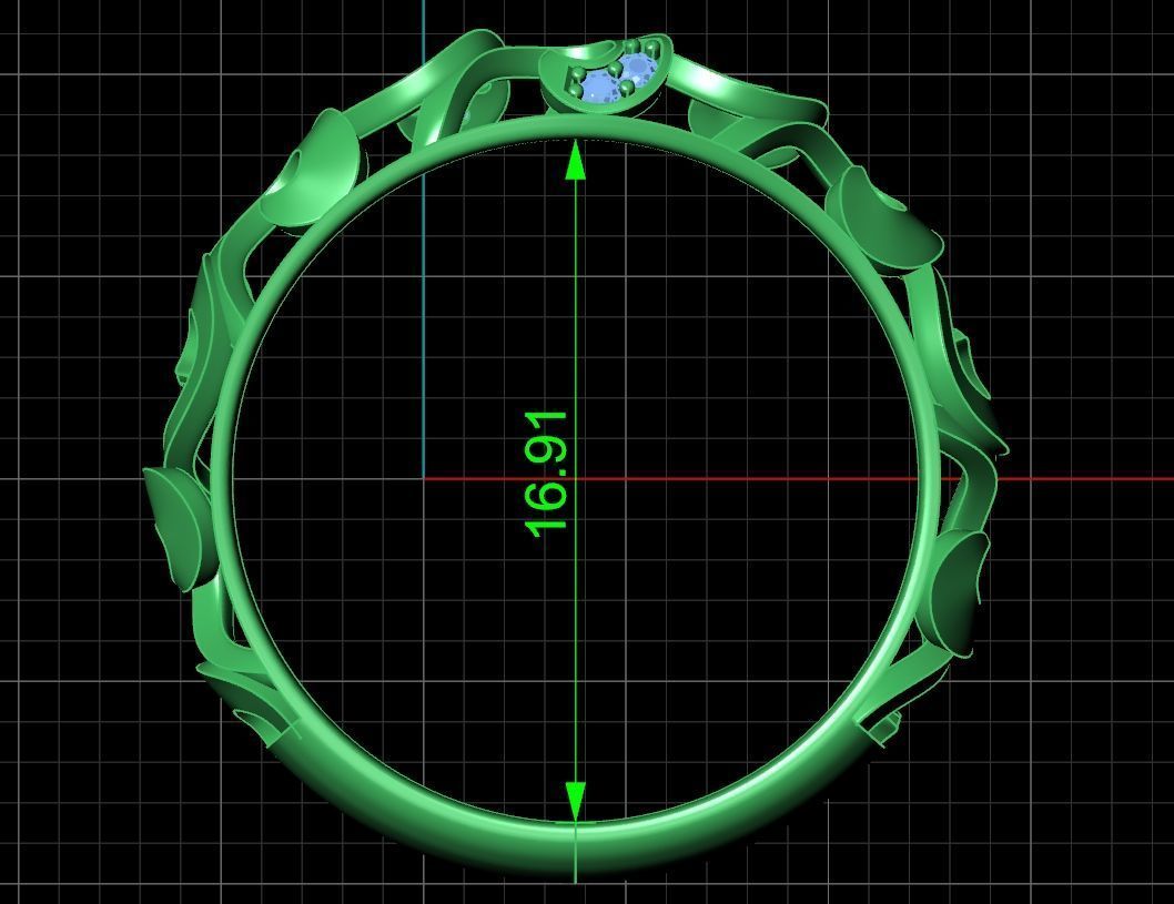 vintage double engagement ring  wedding band1347 3D print model_73