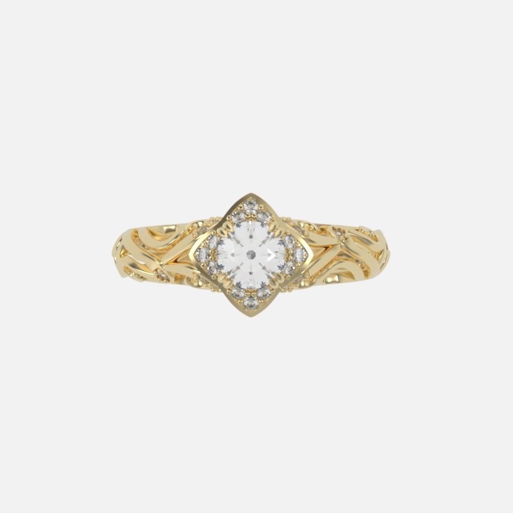 vintage double engagement ring  wedding band1347 3D print model_50