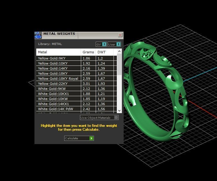 vintage double engagement ring  wedding band1347 3D print model_11