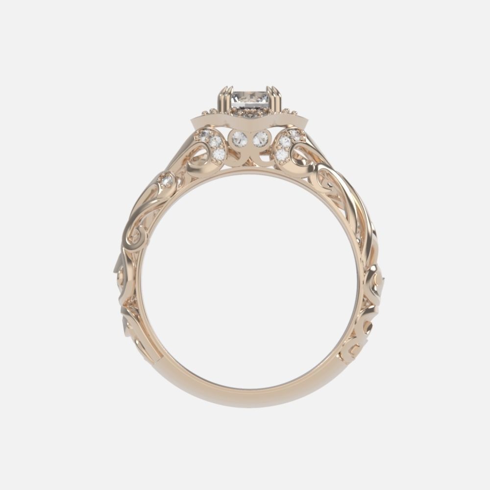 vintage double engagement ring  wedding band1347 3D print model_55