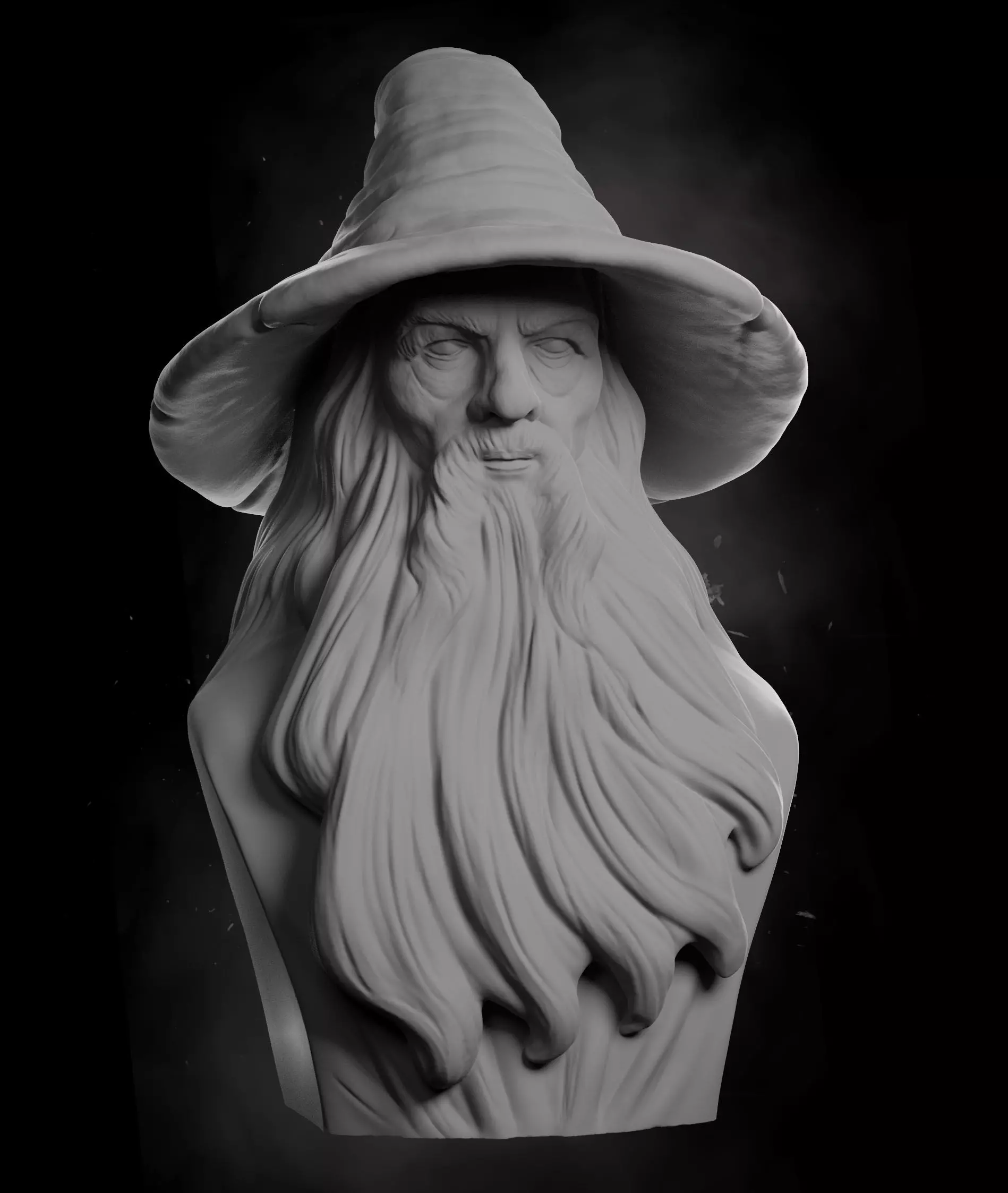 Gandalf Bust 3D print model_0