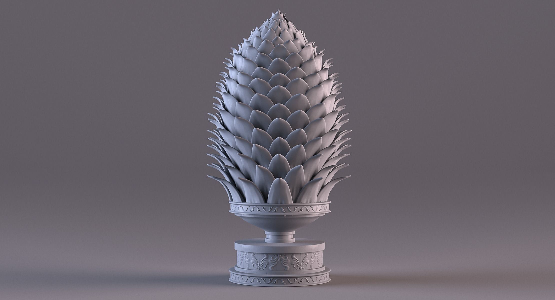 Pine Cone 3D print model_2