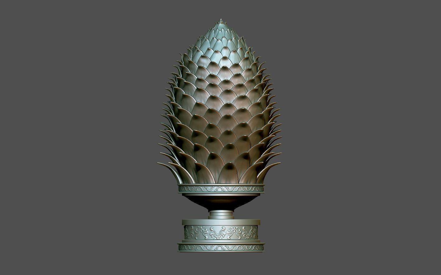 Pine Cone 3D print model_4